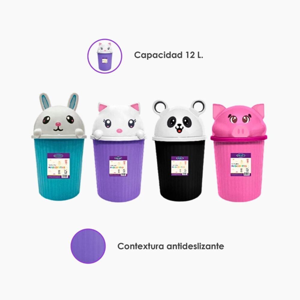 PAPELERA MASCOTITAS 11 LT