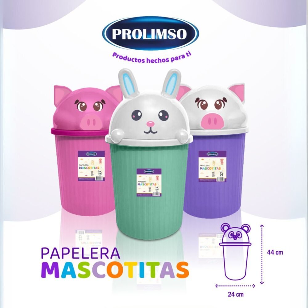 PAPELERA MASCOTITAS 11 LT