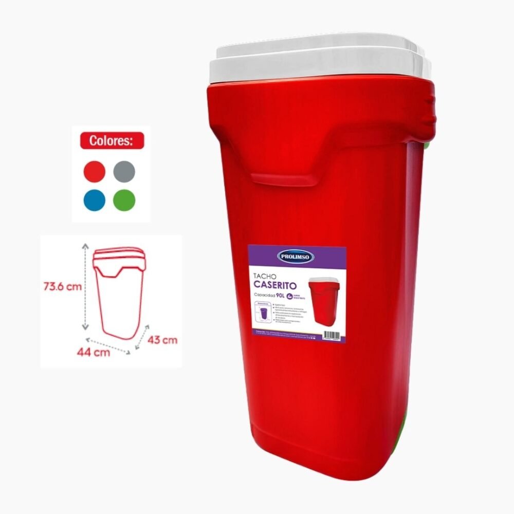 TACHO CASERITO 90L (Tapa plana)