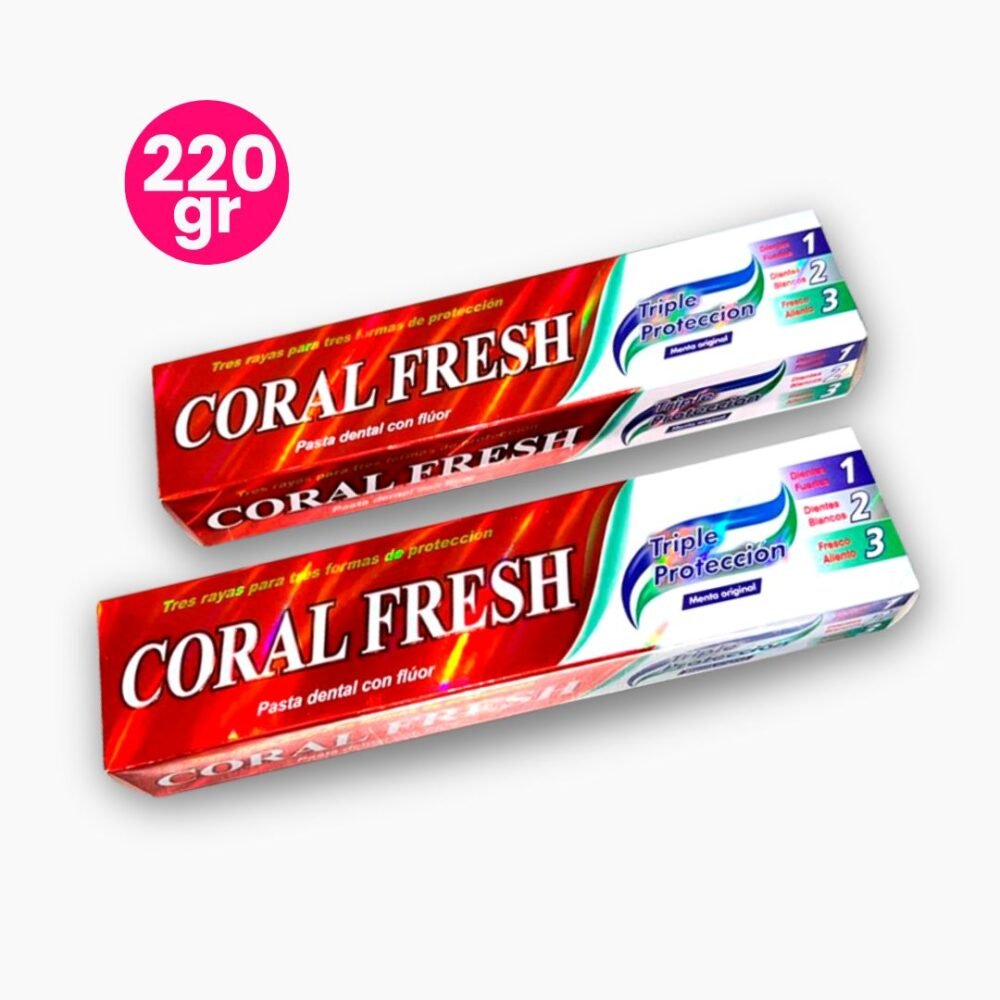 CREMA DENTAL CORAL FRESH TRIPLE PROT 220GR