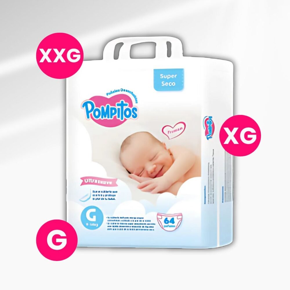 PAÑALES POMPITOS G, XG o XXG