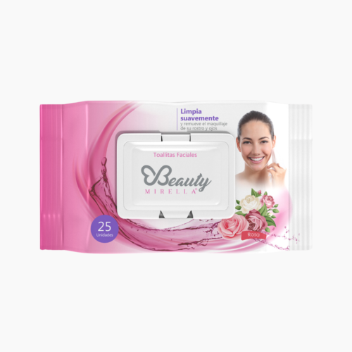 TOALLITAS FACIALES BEAUTY MIRELLA DE 25 PCS