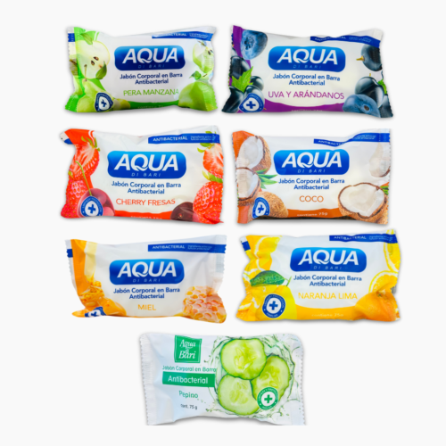 AQUA JABON EN BARRA ANTIBACTERIAL 75GR