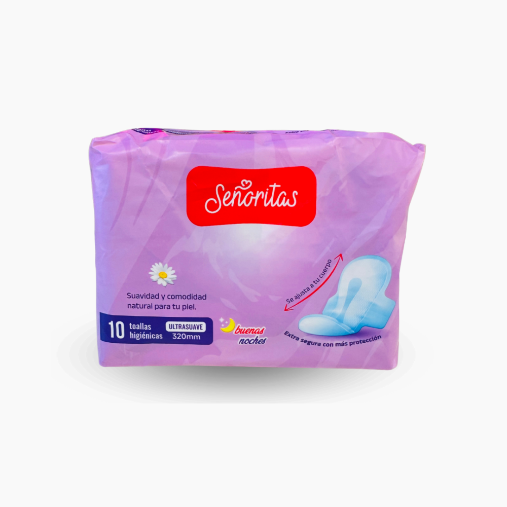 TOALLAS HIGIENICAS SEÑORITAS NOCHE X10 UND