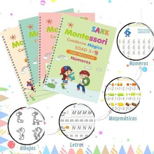 NEW SET DE 4 LIBROS EDUCATIVOS EN ESPAÑOL
