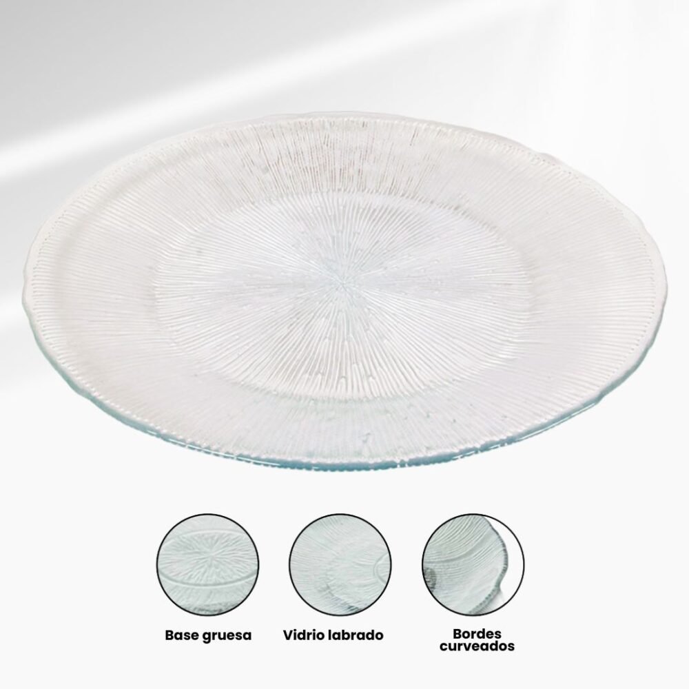 10 PLATO DE VIDRIO SURTIDO MARCA SUMO