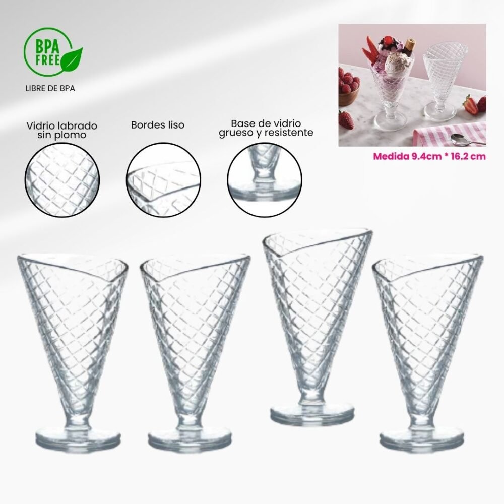 103 SET COPA DE CONO DE VIDRIO