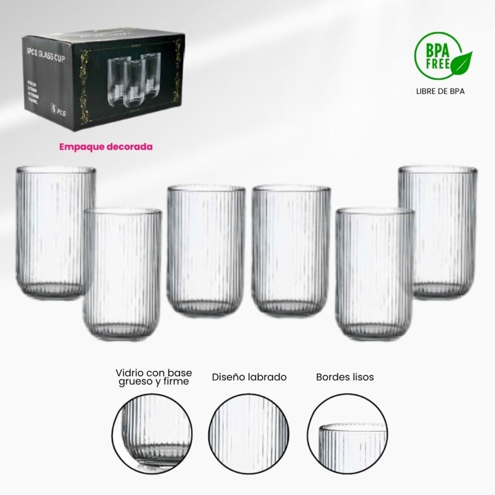 SET DE 6 VASOS DE 420 ML