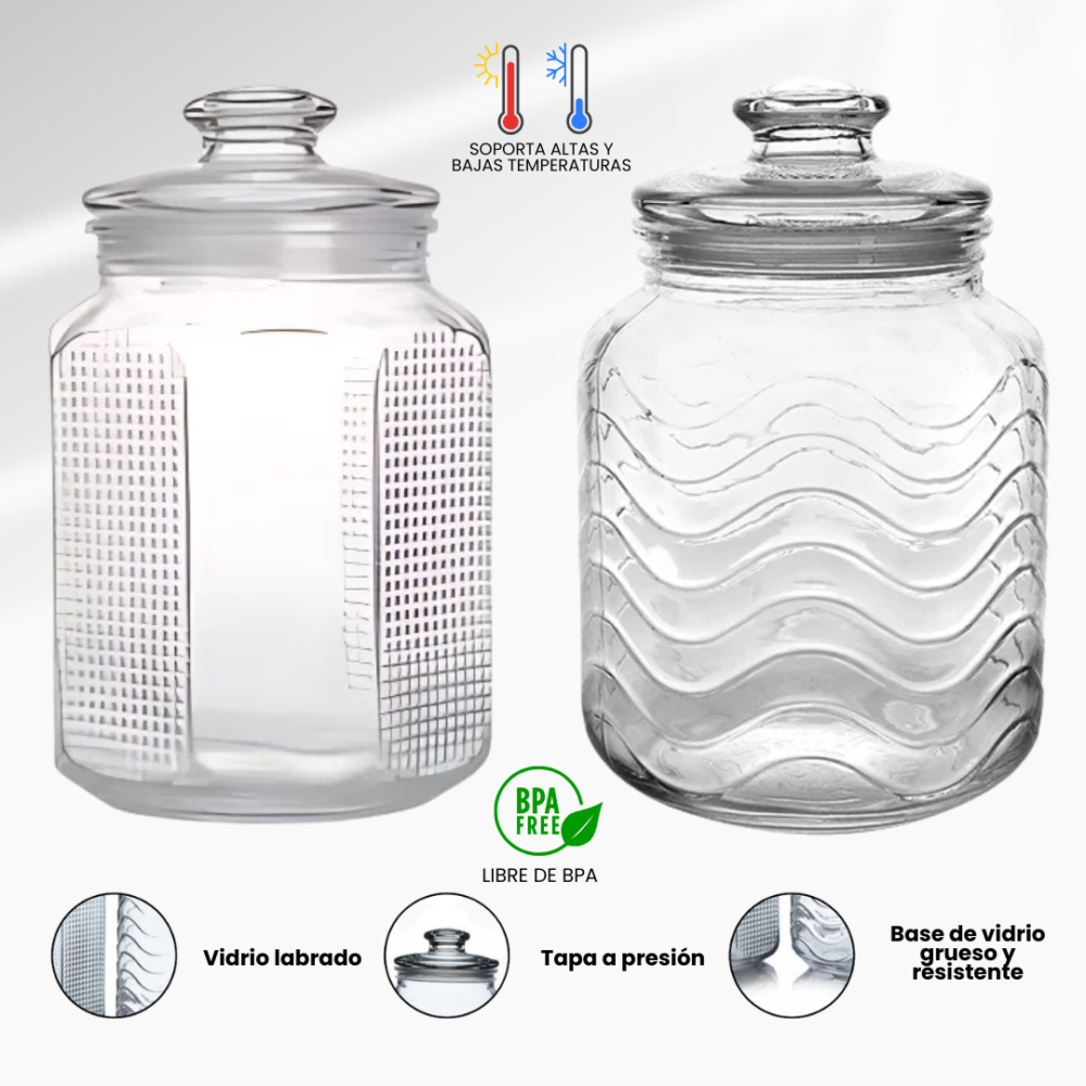 FRASCO DE VIDRIO DE 2250ML