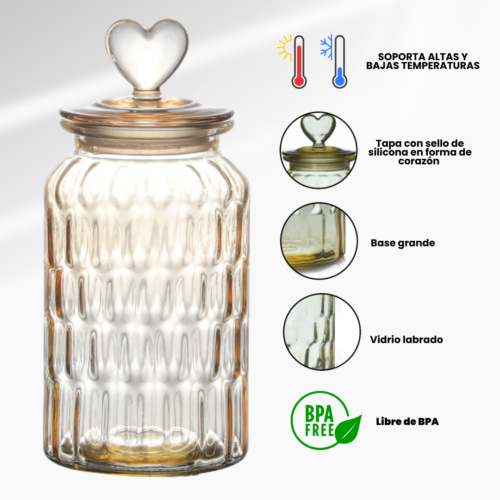 FRASCO DE VIDRIO DE 950ML