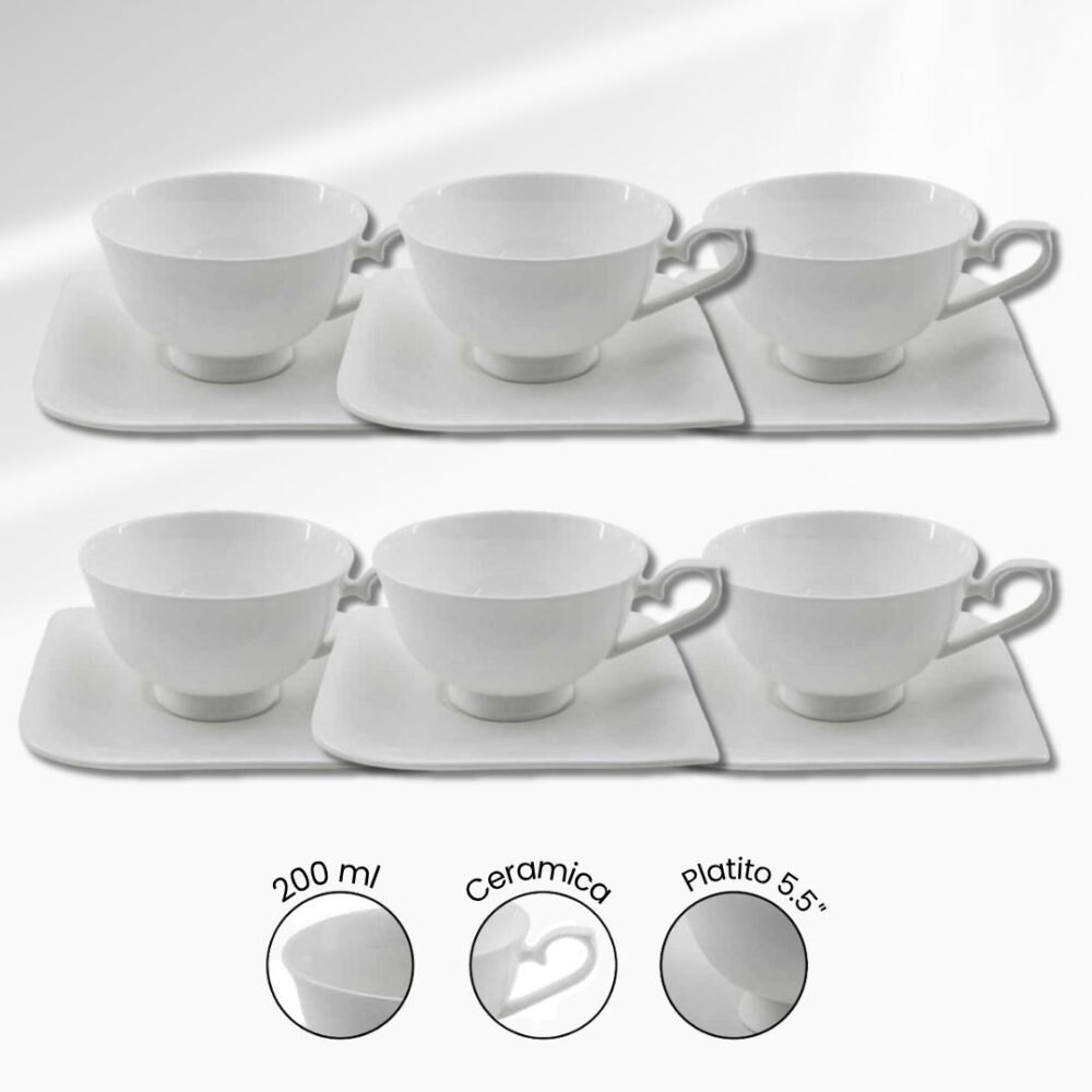 46 SET DE 6 TAZAS DE 200 ML