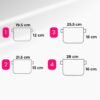 JUEGO DE OLLAS 8 PCS ACERO INOXIDABLE