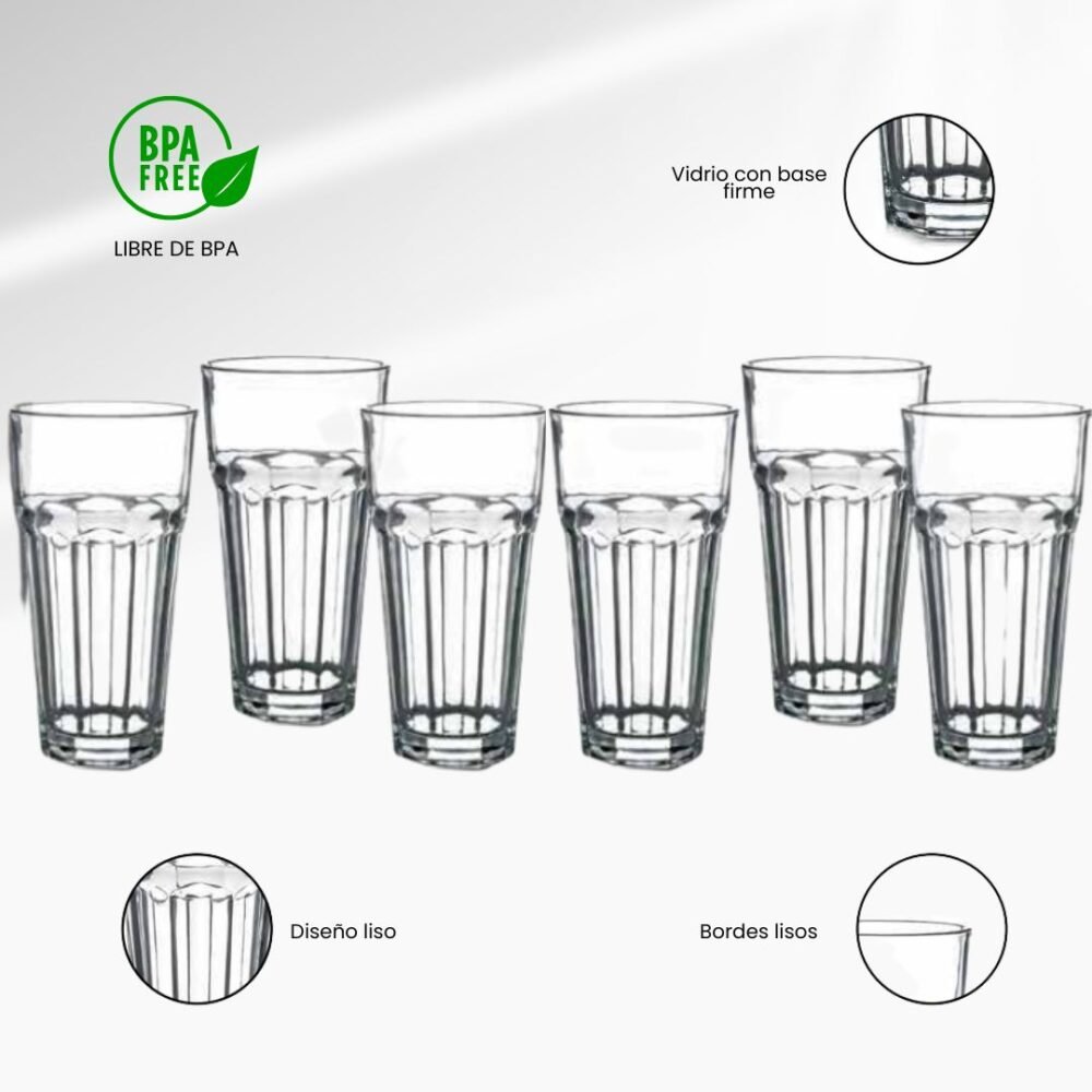 SET 6 VASOS DE 470 ML