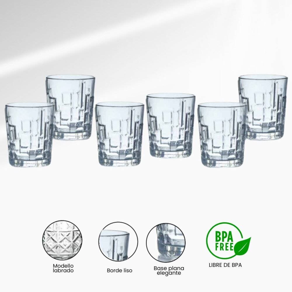 VASOS ESTRIADOS DE 315 ML