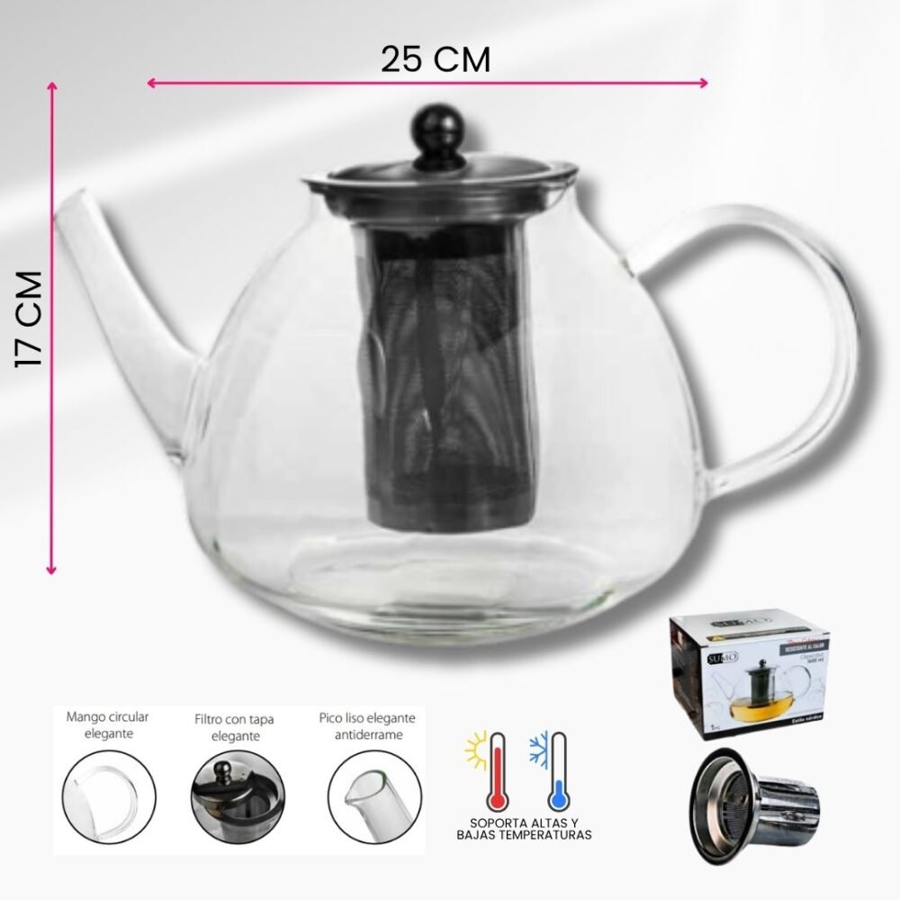 74 TETERA CAFETERA DE BOROSILICATO 1600ML