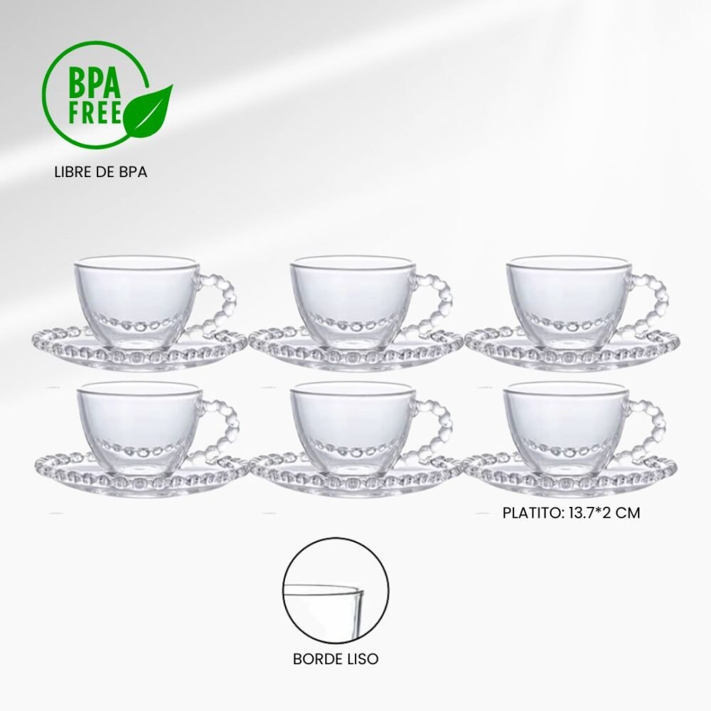 83 SET DE 6 TAZAS Y PLATITOS