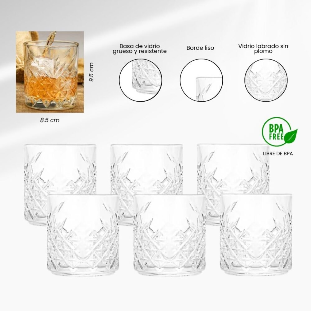 SET DE 6 VASOS DE 375 ML