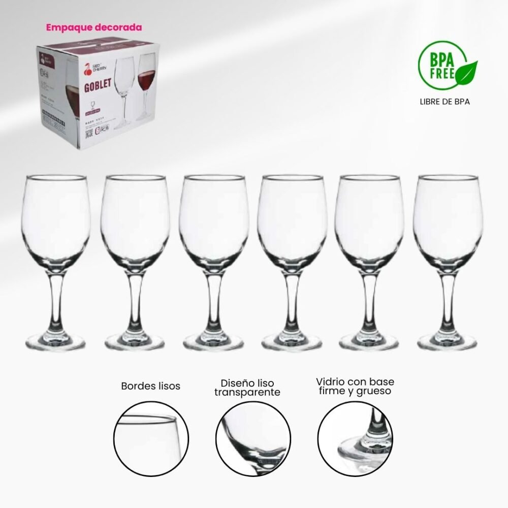 SET DE 6 COPAS DE 430 ML