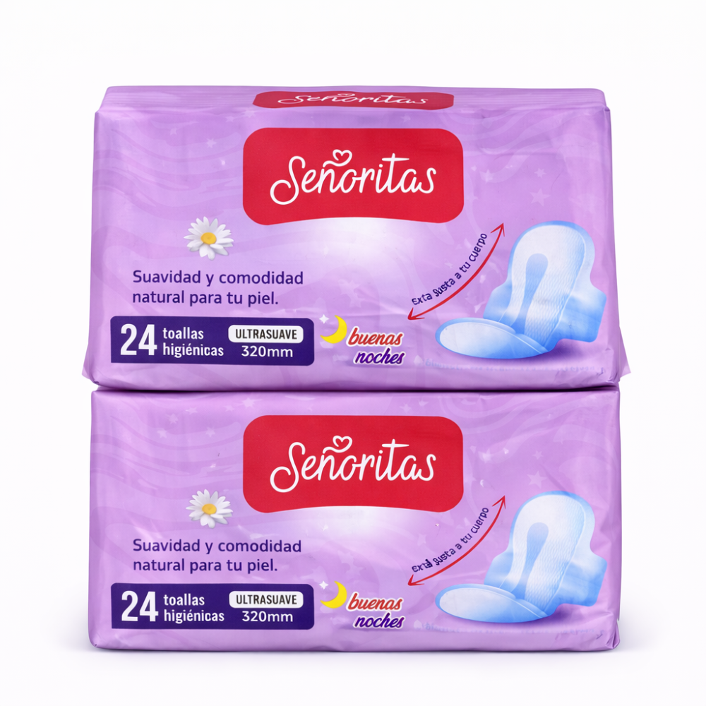 TOALLAS DE NOCHE X24 SEÑORITAS