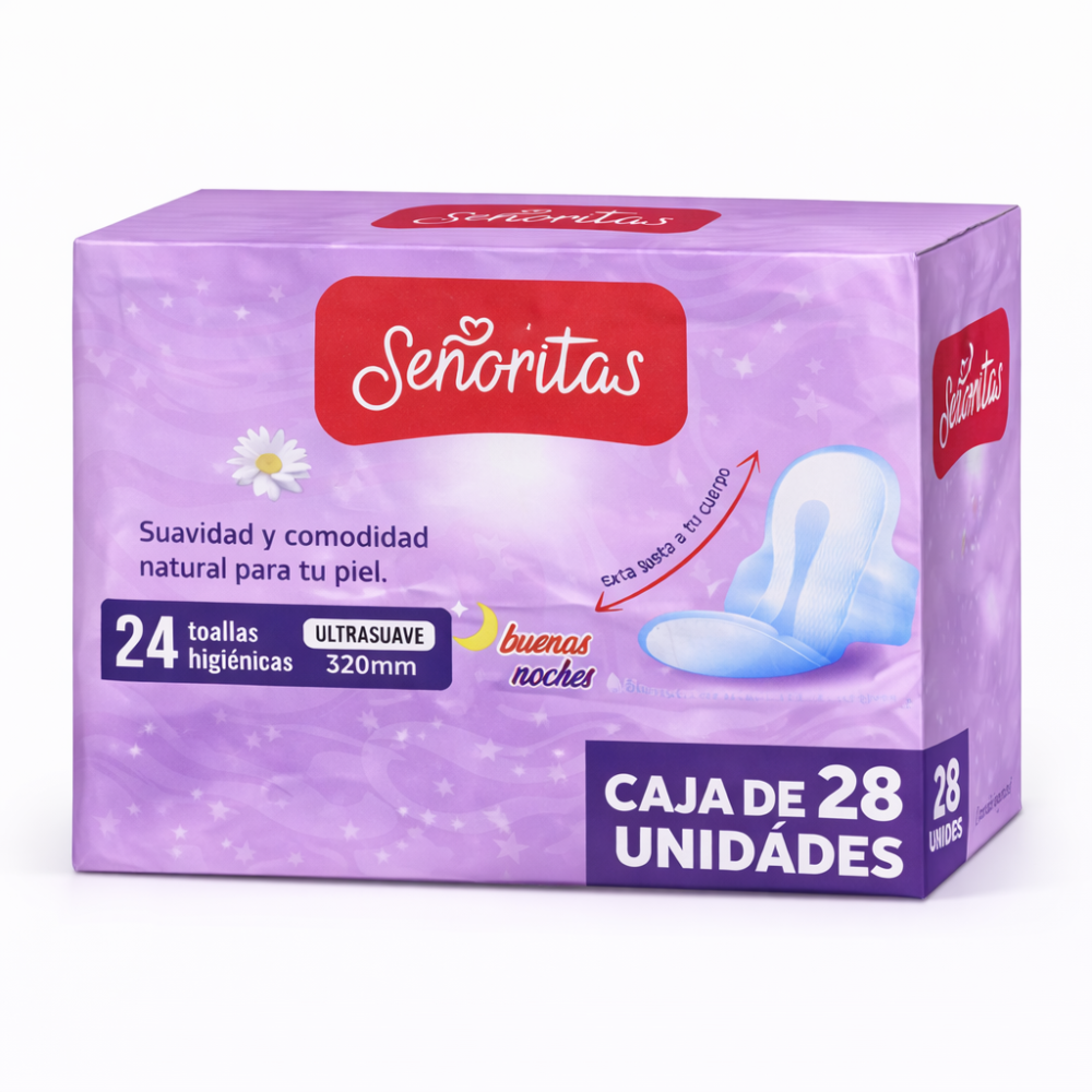 TOALLAS DE NOCHE X24 SEÑORITAS