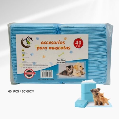 PISO PAÑALES PARA MASCOTA 60*60CM (40 PCS)