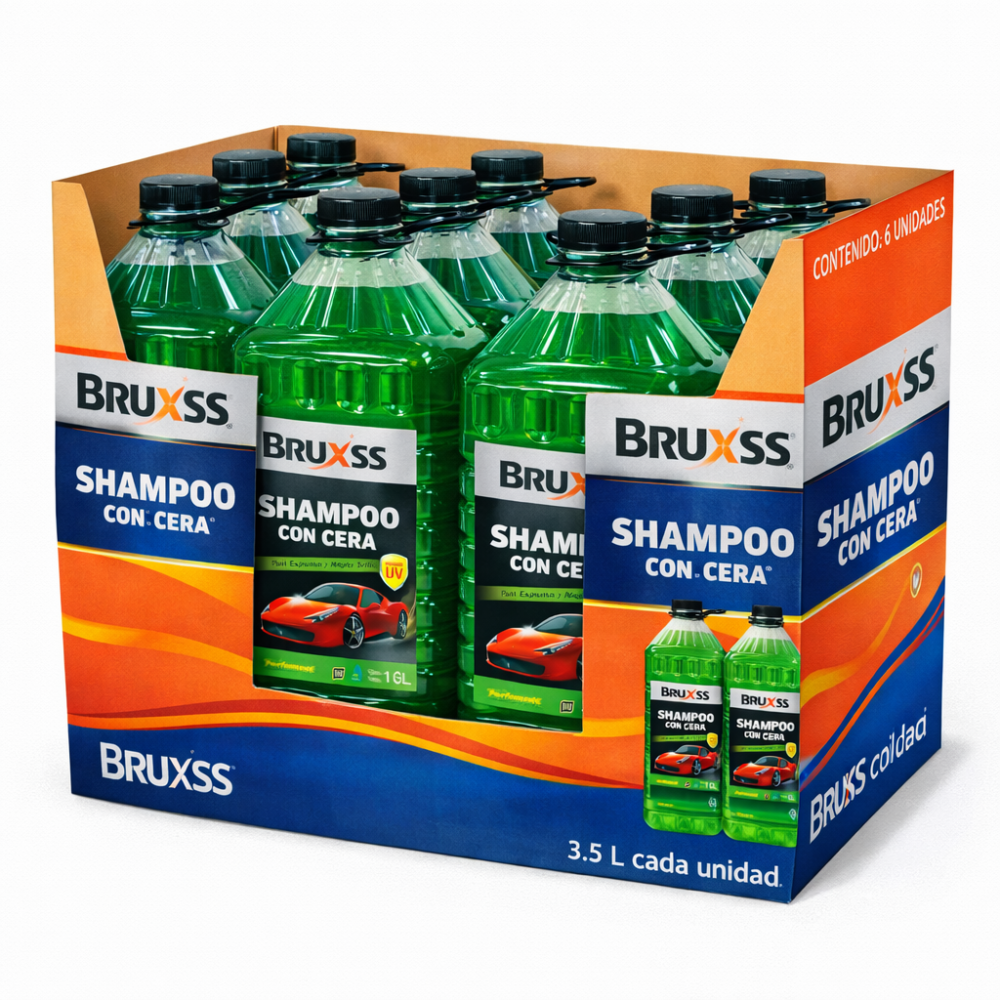 SHAMPOO DE AUTOMOVIL CON CERA DE 3.5LT ZACALY (VERDE)