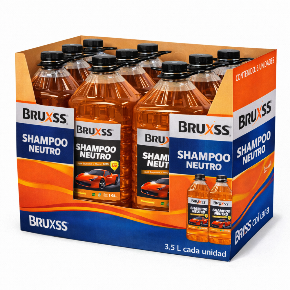 SHAMPOO DE AUTOMOVIL NEUTRO DE 3.5LT ZACALY (ANARANJADO)