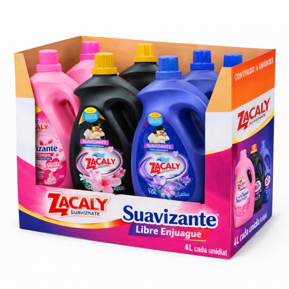 SUAVIZANTE LIQUIDO DE 4LT ZACALY