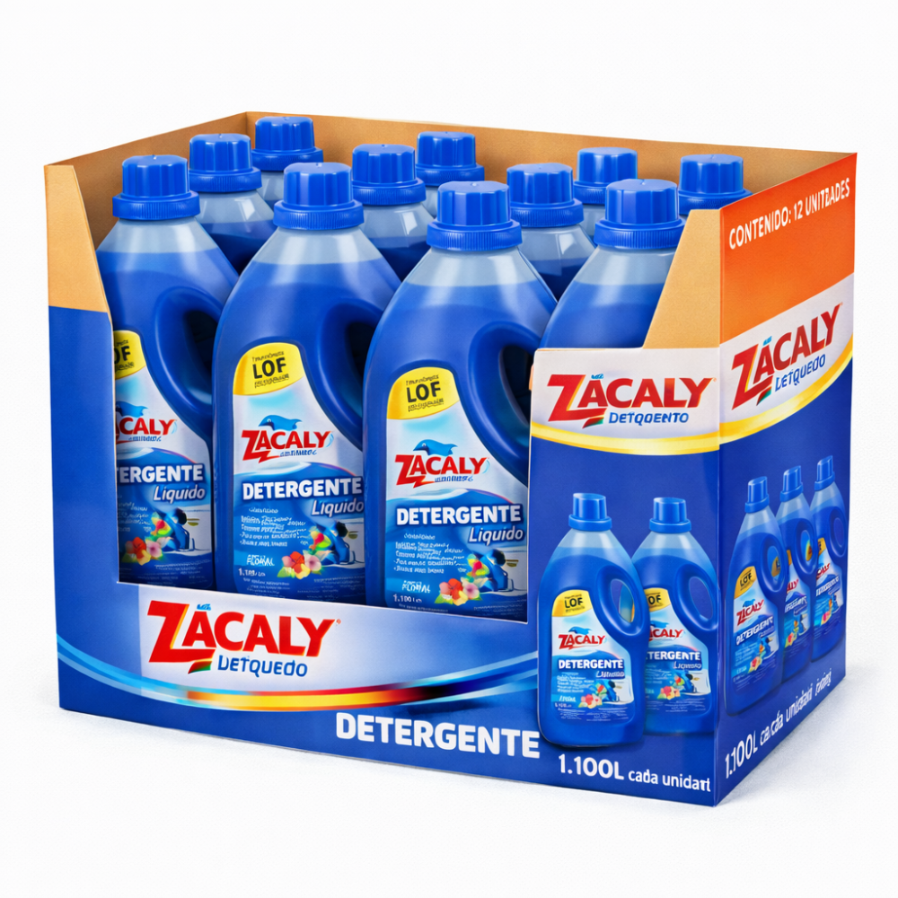 DETERGENTE LIQUIDO DE 1LT ZACALY
