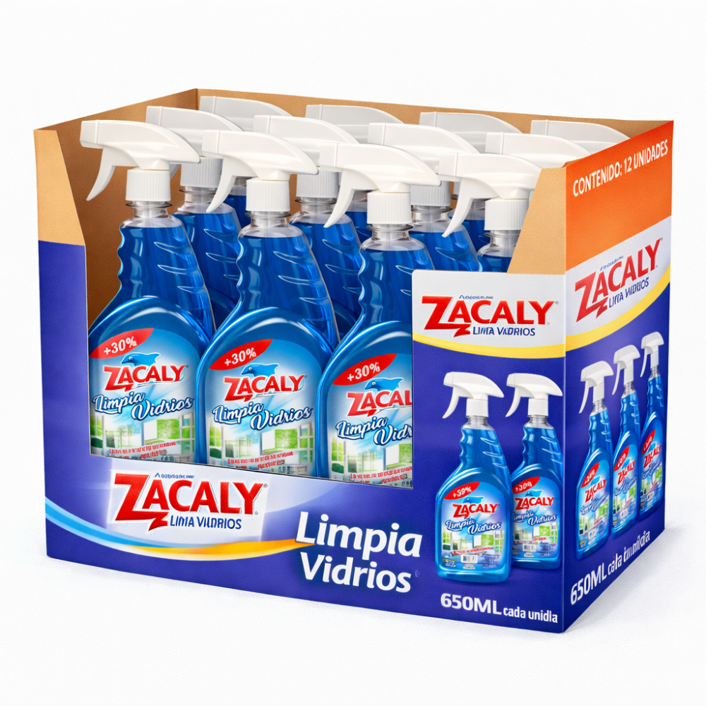 LIMPIA VIDRIOS DE 650ML ZACALY